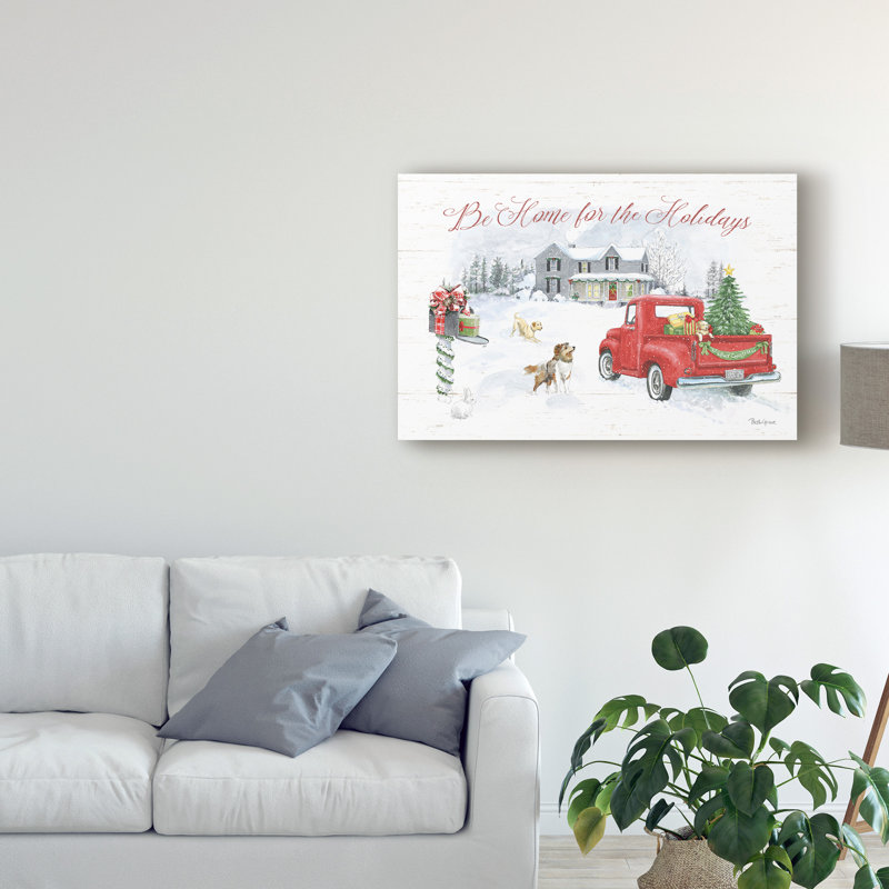 « campagne les fêtes vi », reproduction de dessin sur toile tendue, H 12 po x l 19 po x P 2 po