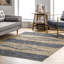 Tapis gris / beige en coton / cuir crocheté à la main Kleinschmidt Southwestern-1165494670