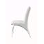 Ensemble de 2 chaises d'appoint en cuir synthétique blanc et finition chromée