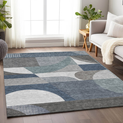 Tapis intérieur / extérieur gris Aeleth 
