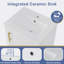 Meuble-lavabo de salle de bain avec lavabo, armoire de salle de bain avec support de rangement et tablette ouverte-106185588