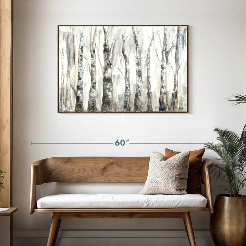 Winter Aspen Trunks - neutre, Cadre flottant noyer, 43 po x 29 po