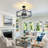 19" 4-Lights Semi Flush Mount Ceiling Light