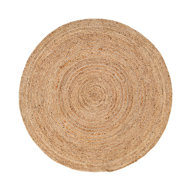Tapis chindi tressés à la main Meador, Rond 5 pi 1 po