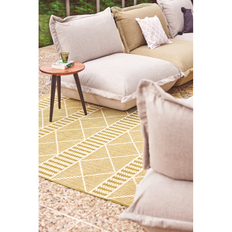 Geometric Hand Woven Indoor / Outdoor Area Rug, Rectangle 160 x 235cm