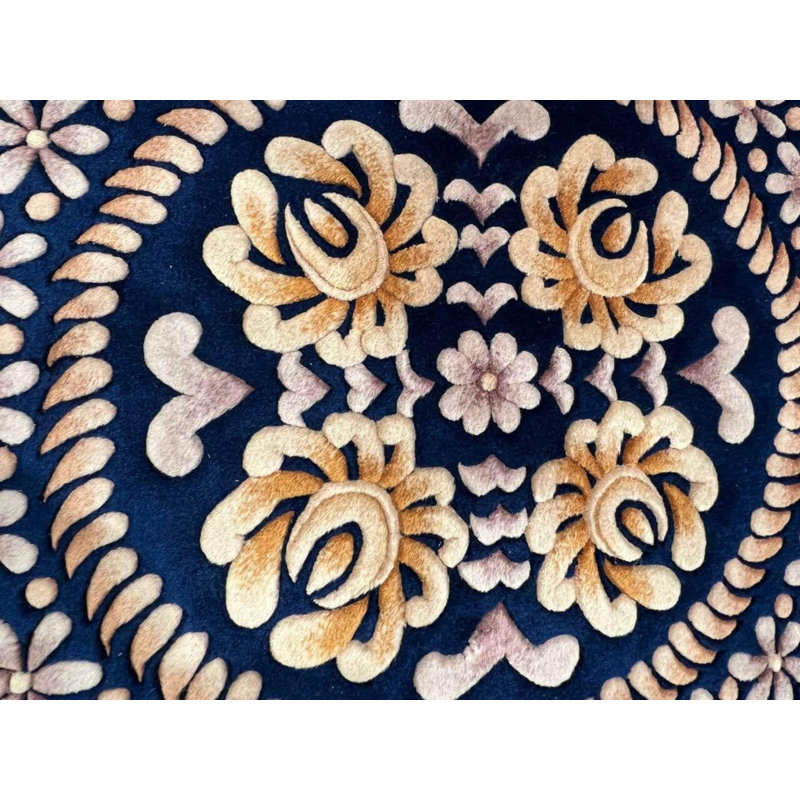 Oriental Area Rug in Navy Blue