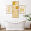 Feuille dorée botanique, tons dorés et blancs, œuvre d'art moderne minimaliste, décoration murale-101519903-101519904