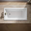 Tea-for-Two 60" x 32" Drop In Whirlpool Porcelain Enameled Cast Iron Bathtub with Heater-51704234-125076006