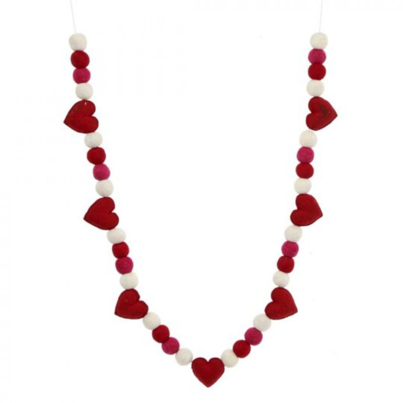 Guirlande Hearts and Pom Poms