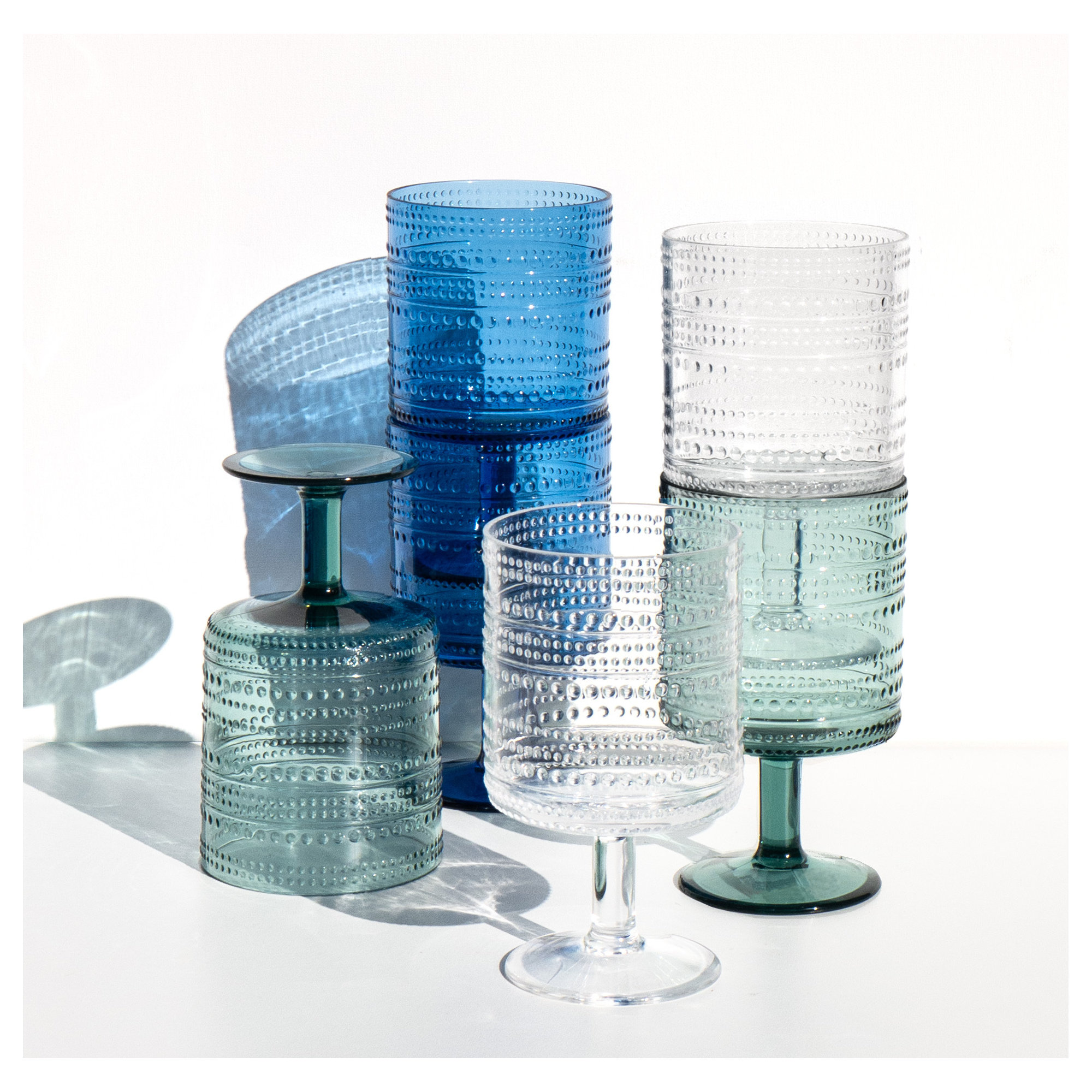 Joss & Main Humberly 6 - Piece 14.8oz. Acrylic Drinking Glass Glassware Set, Green