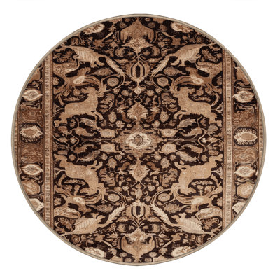 Machine Washable Persian Brown Area Rug