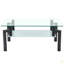 Table basse rectangulaire moderne en verre noir