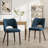Modern Velvet Upholstered Dining Chair Side Chair with Wooden Legs-754475167