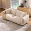 Canapés à compression, canapé 3 places en velours camel de 222 cm, canapé moderne pour la maison