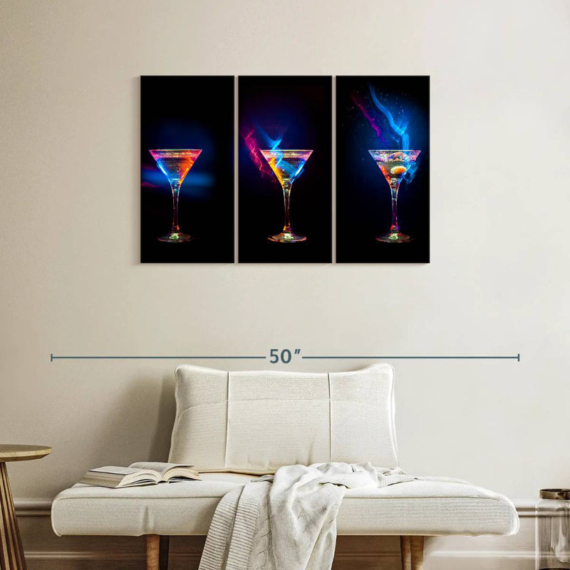 Yarlin flamboyant cocktails, H 24 po x l 38 po