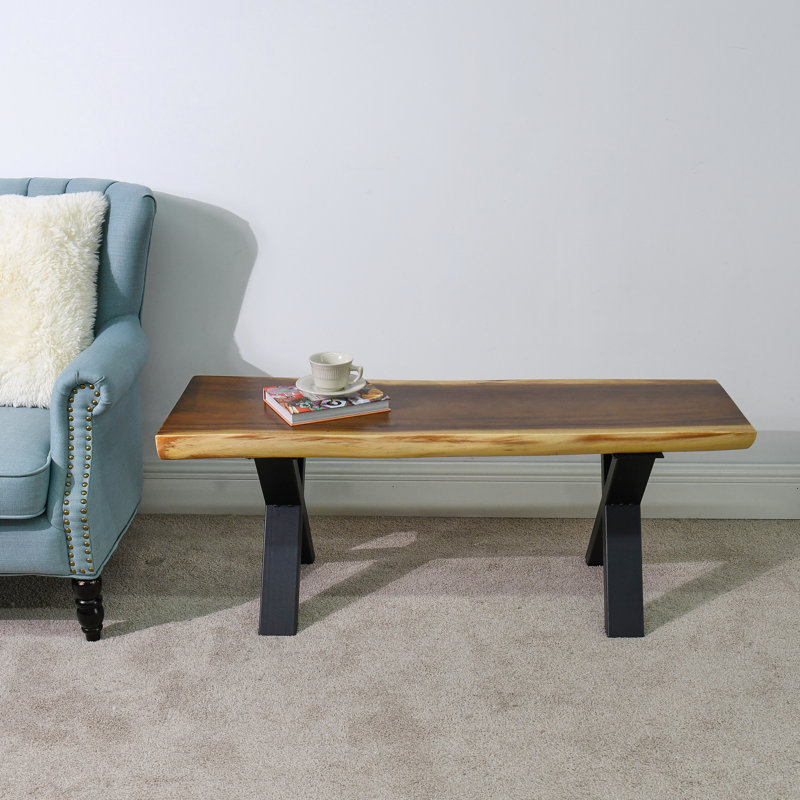 Solid Wood Bench, 45.7cm H x 119.4cm W x 33cm D