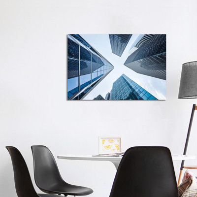 Office Buildings Near Wall Street by Jan Becke - Wrapped Canvas Print