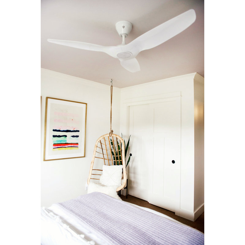 Haiku L Smart LED Downrod Ceiling Fan, White, 52" Wide