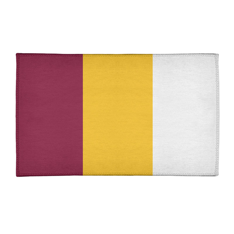 Tapis de zone rouge/jaune, Rectangle 2 pi x 3 pi