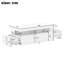 Black MDF Coffee Table With PVC Pattern Top 2 Drawers 100*50*40Cm-1204716653