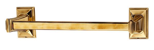 Geometric 1 Wall Mounted Towel Bar, Polished Antique