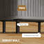 HOMCOM Bedside Table with Roller Shutter Style Sliding Doors Grey