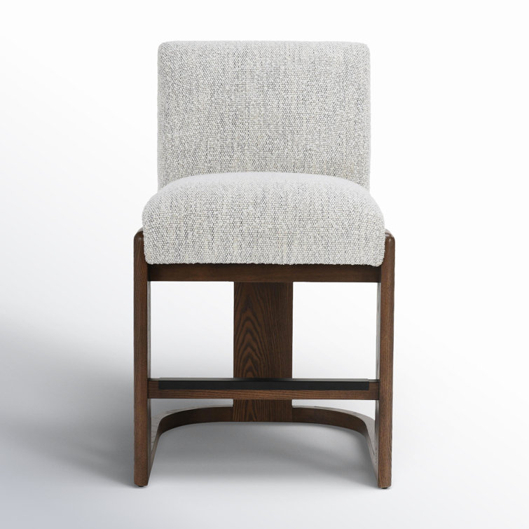 Chelsea 26" Upholstered Fabric Counter Bar Stool In Ivory