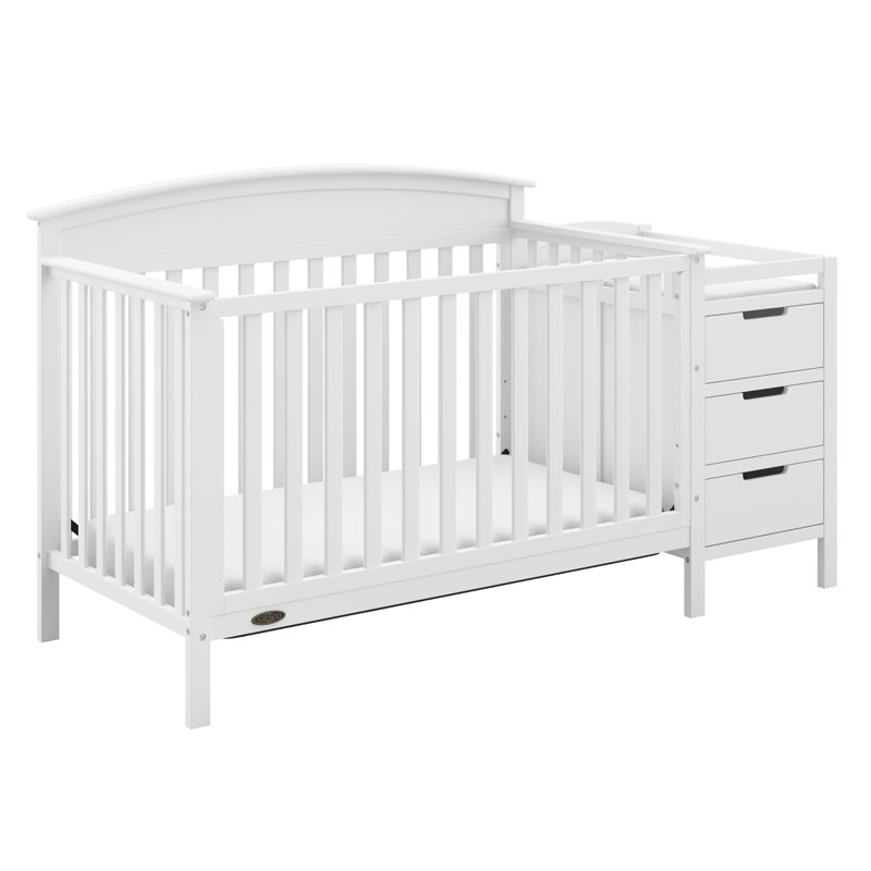 White Pine 4-in-1 Convertible Crib with Changer