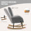 Teddy Velvet Rocking Chair
