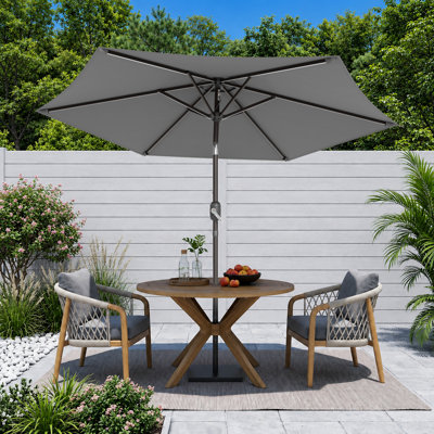 7.5FT Hexagonal Market Patio Umbrella, Outdoor Table Umbrella with Tilt Button & Crank, All-Weather UV Protection for Deck Backyard Garden Pool Lawn Porch