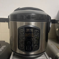 Aroma Stainless Steel Kitchen Food Steamer And Digital Rice Warmer Cooker 8  Cup 802405294554