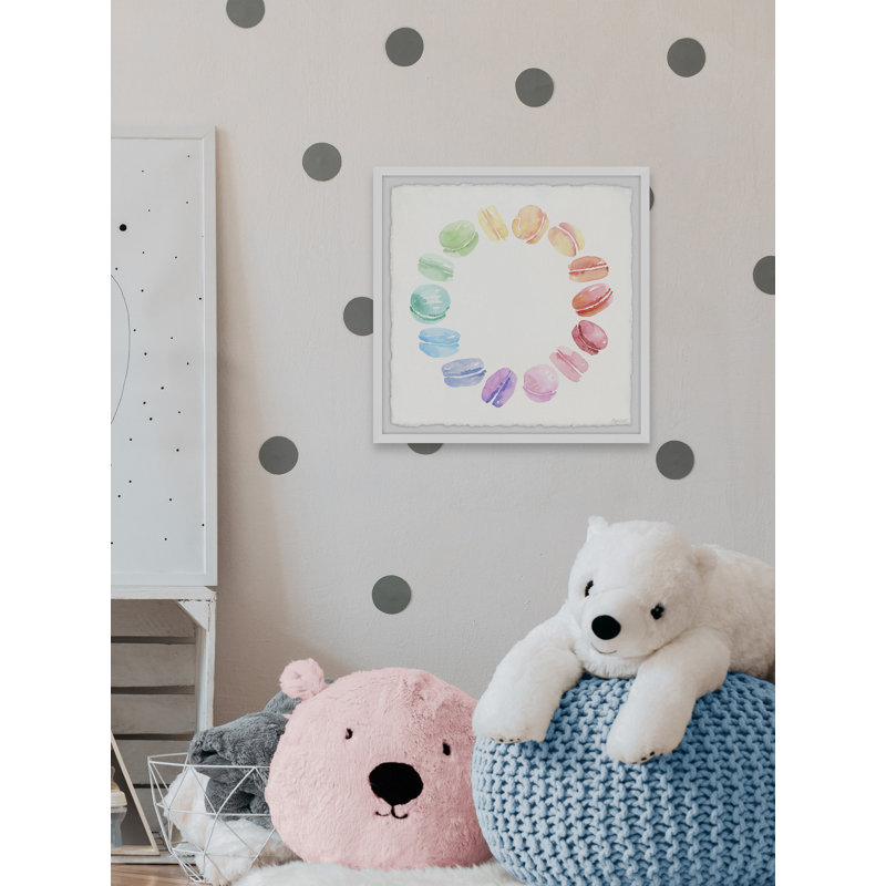 «Genola Peace Love and Macarons», reproduction encadrée, H 12 po x l 12 po x P 1,5 po