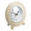Horloge de table analogique à quartz en bois blanc / brun clair