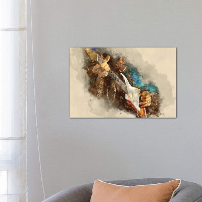 Jimi's Electric Guitar - Wrapped Canvas Print