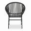 Chaise d'extérieur en osier de patio en rotin PE noir et structure en fer, ensemble de 2-1425428549-1425428558