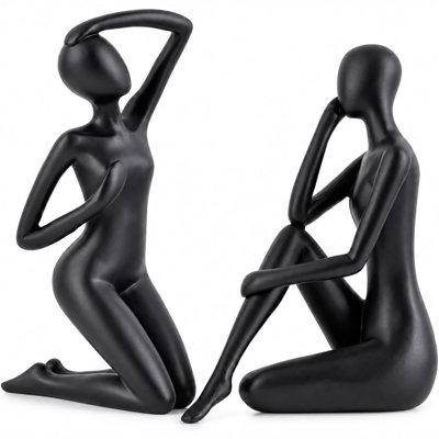 Resin Elegant Figure Sculptures, Set of 2