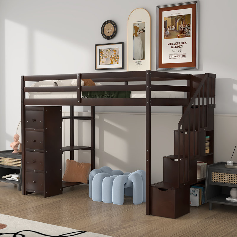 Lit mezzanine simple Ohlone Kids, Espresso