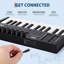 Contrôleur de clavier USB USB 25 touches - clavier portable compact avec 8 Pads sensibles à la vitesse, 8 boutons affectables, affichage OLED, midi sans fil, transposition de demi-tons, commutateur de vitesse - noir