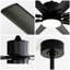 Ventilateur de plafond 76 pouces avec télécommande à intensité variable de 18 W à DEL 8 pales en bois massif noir pour le salon