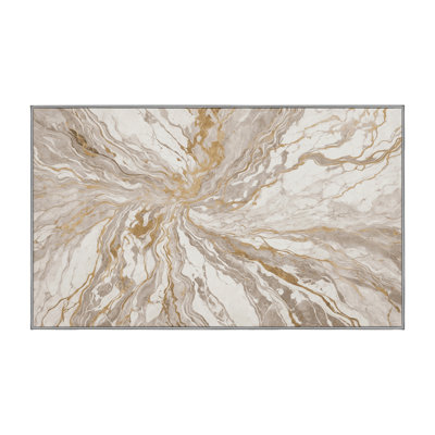 Machine Washable Gray Area Rug