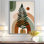 «Green Brown Minimalisme Fern Composition», reproduction d'art moderne encadrée de style Mid-Century