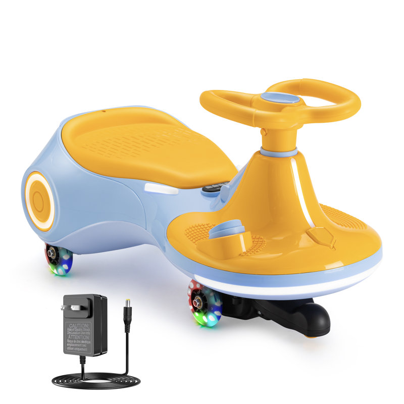 Ride‑on Toy DollaDash Battery Powered Ride On, Yellow/Blue