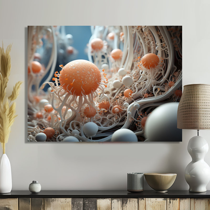 Microcosmos Geography - Abstract Landscape, art mural, H 30 po x l 40 po, Toile tendue