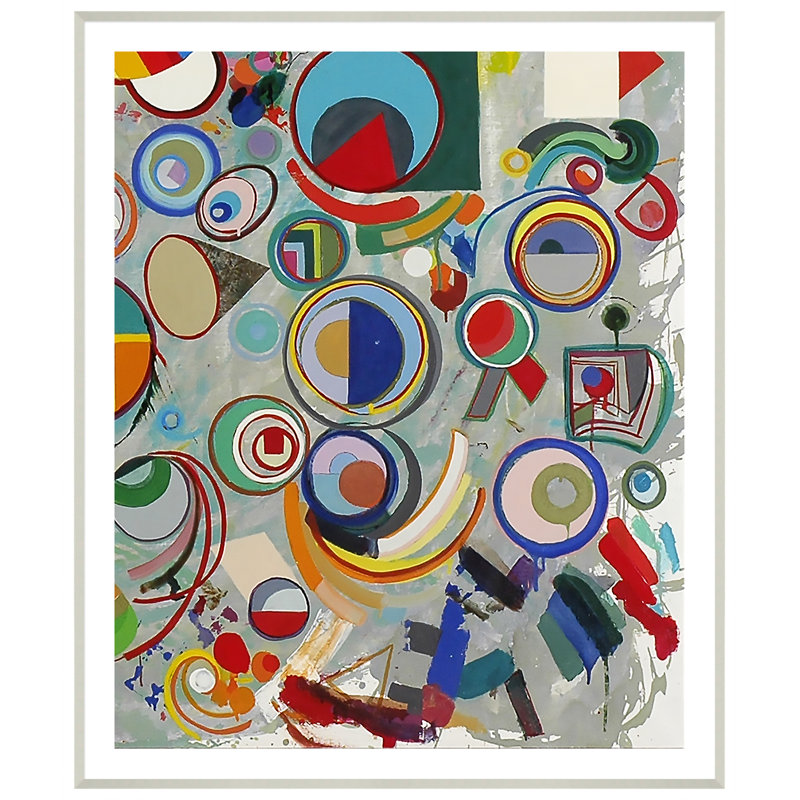 «Colorful Circles», reproduction d'impression encadrée