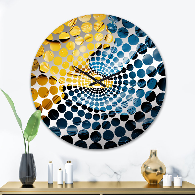 Lunah - Abstract Painting Wall Clock, Large