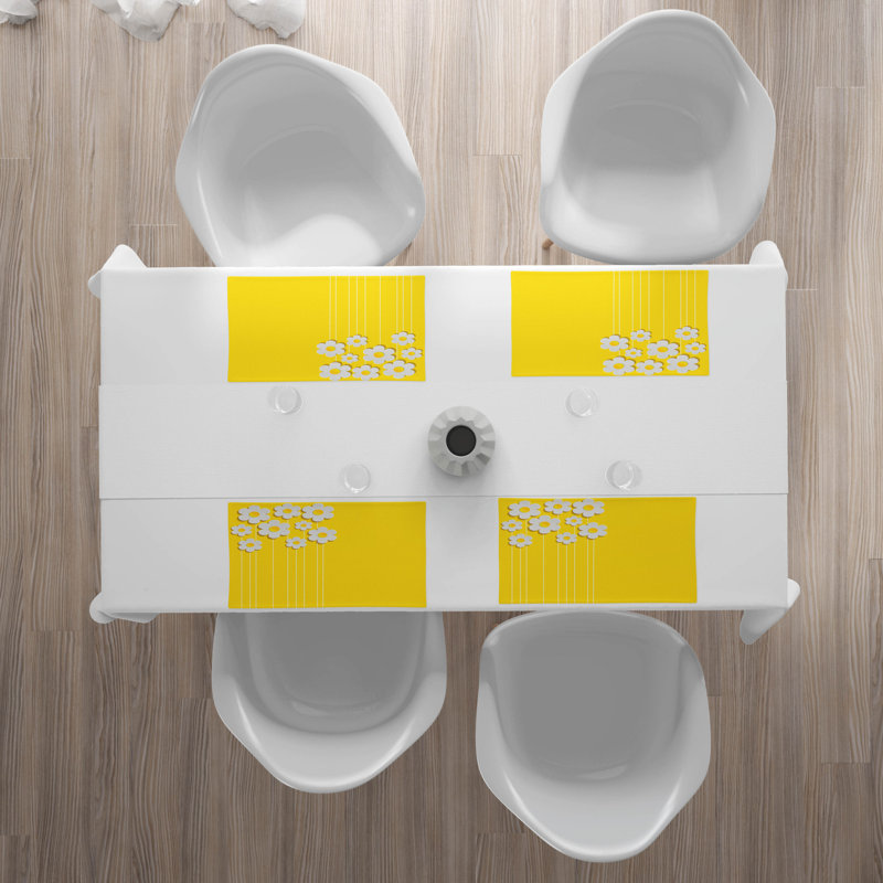 Polyester Floral Rectangle Placemat