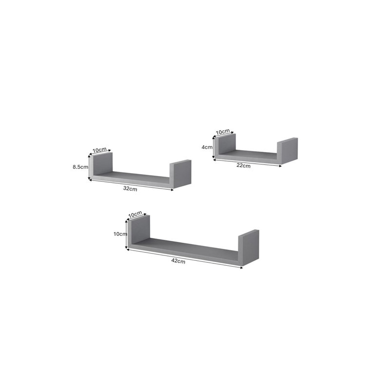 Caulen 3 Piece Floating Shelf