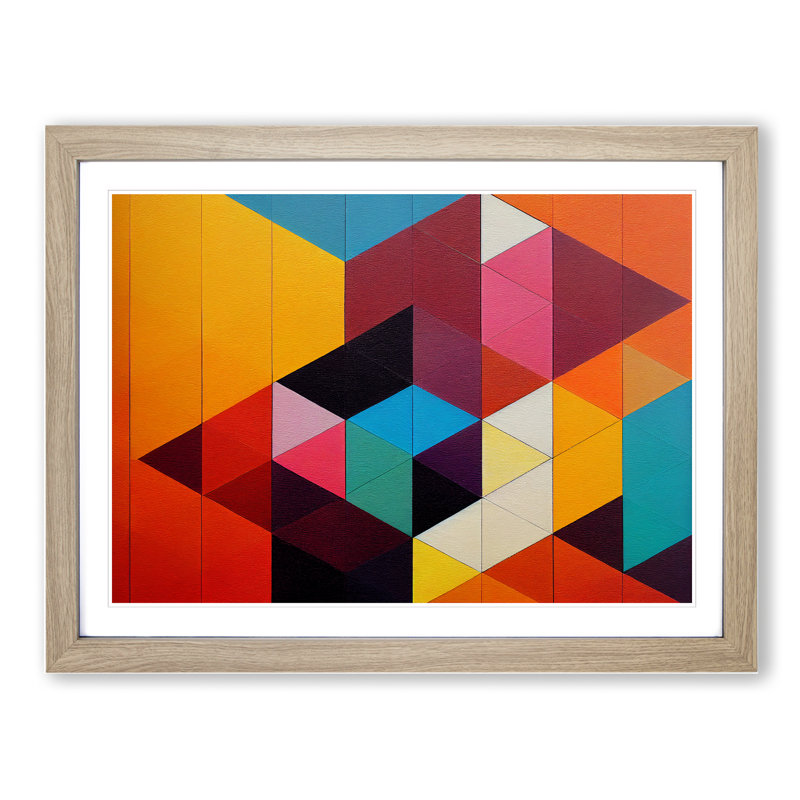 Unimaginable Abstract Art - Framed Print, 46cm H x 64cm W x 2cm D, Oak Framed