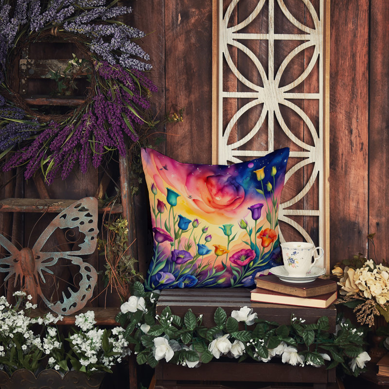  Coussin décoratif intérieur / extérieur en polyester Autre / Sans motif, 14 po x 14 po