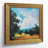 " Watercolor Nature Landscape With Solid Wood Frame "